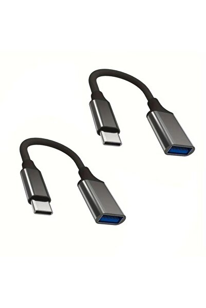 Choice1 كابل OTG أسود مكون من قطعتين من النوع C ذكر إلى USB أنثى ومحول USB إل...