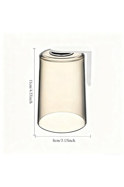 Choice1 كوب قهوة مغناطيسي قابل للطي، كوب أدوات تجميل منزلي شفاف وبسيط، فرشاة ...