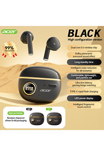 Choice1 سماعات أذن لاسلكية بلوتوث Ohr544 سوداء [منتج أصلي من Acer]، تصميم مري...