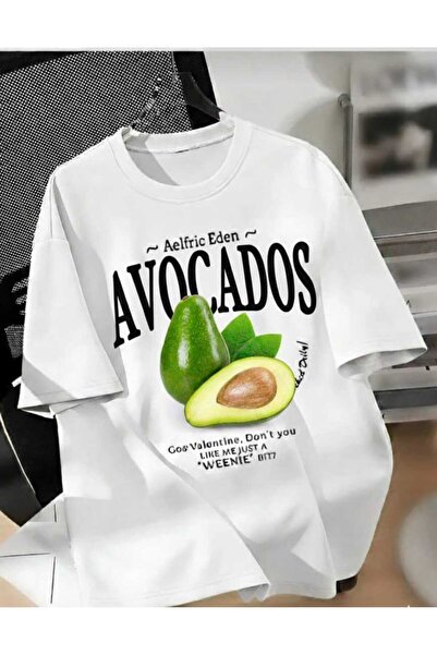 COHERENT تي شيرت قطني كبير الحجم مطبوع خصيصًا للجنسين من AWACADO للرجال/النساء