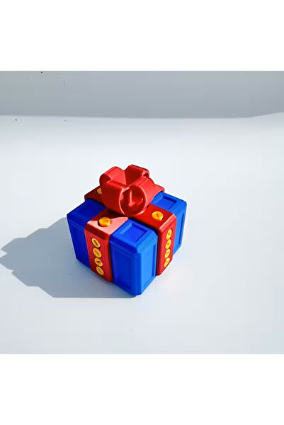 Choice علبة هدايا مزعجة زرقاء وحمراء 6 سم، علبة هدايا للمقالب، مزودة بمسامير،...