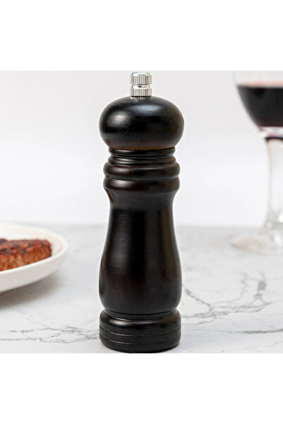 Choice1 6 inches 1PC Wooden Pepper Grinder Mill 6 Inch Black Salt and Pepper ...