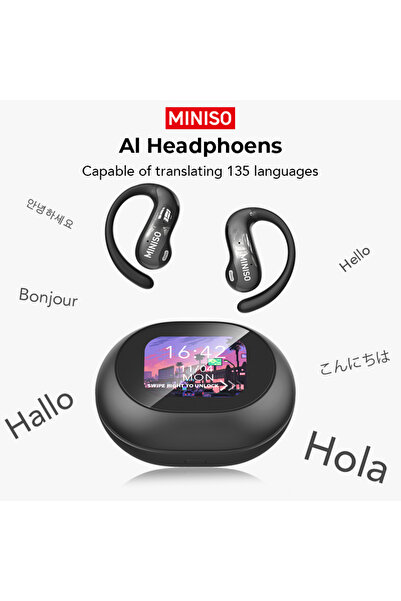 Choice سماعات أذن مينيسو اللاسلكية بتقنية الذكاء الاصطناعي MS188، لون أسود، م...