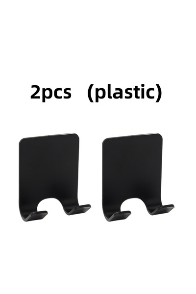 Choice black-2PCS Multifunctional Power Plug Hook, Strong Adhesive Hook, Punc...