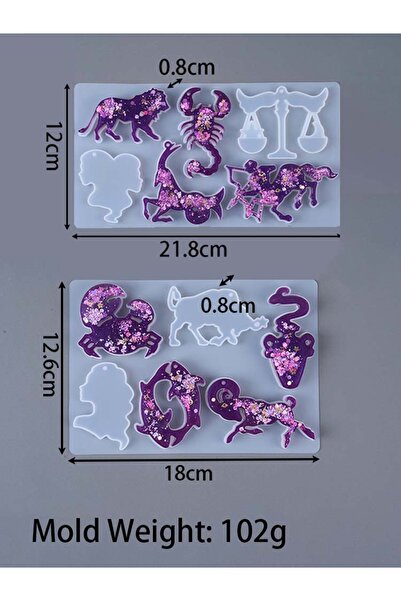 Choice 2pcs 3D Animal Ctellation Earrings Silicone Mold DIY For Epoxy Resin C...