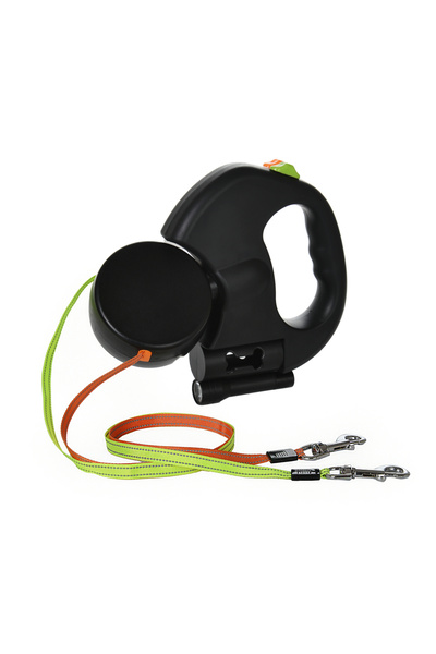 Choice1 Black Pet Leash Automatic 360 Swivel No Tangle Rope 2 Dog For Small D...