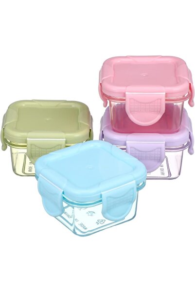 Choice 4 pcs 4 PCS Food Storage Containers with Airtight Lids Small Plastic M...