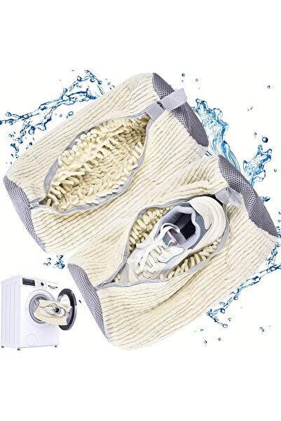 Choice 2pcs off white 2pcs Shoe Washing Machine Bags Shoe Laundry Bag for Was...
