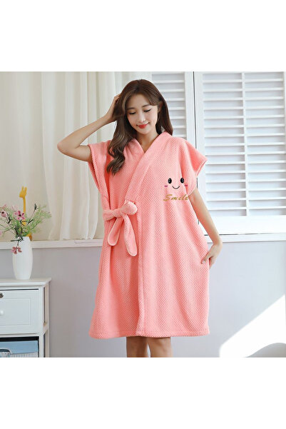 Choice Pink Set 2 Pcs Women's Microfiber Bathrobe Set Spa & Home Adjustable V...