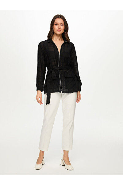 Faik Sönmez Kendinden Desenli Overshırt Tunik S26TNK006