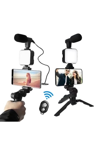 Choice1 الخيار الثاني: طقم تصوير فيديو للهواتف الذكية مع حامل ثلاثي القوائم، ...