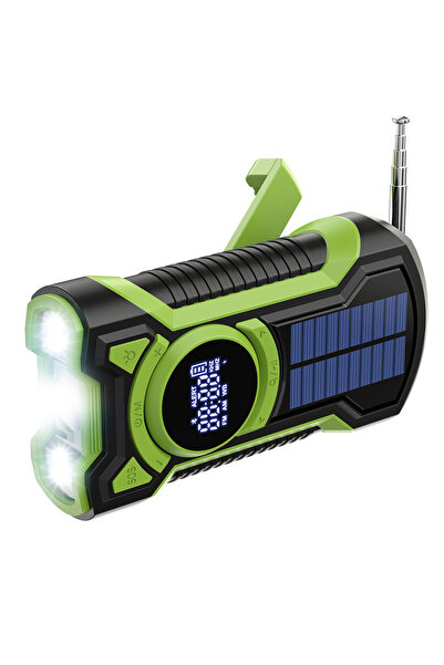Choice DE16 Emergency Crank Solar Radio 5000mAh Rechargeable Battery Portable...