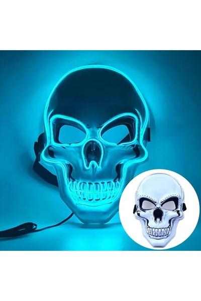 choice2 blue Neon Mask Led Light Up Party Masks The Purge Election Year Great...
