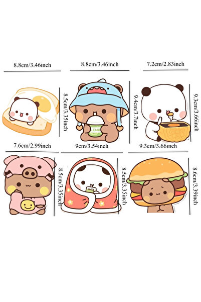 Choice1 مغناطيس ثلاجة بتصميم بوبو ودودو، مغناطيس ثلاجة كاواي باندا يير، ملصق ...