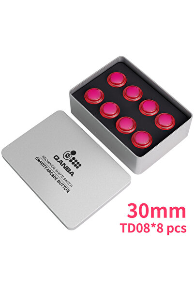 choice2 Clear pink TD08 Qanba Gravity KT Arcade butt Mute snap-in button 30mm...