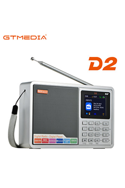 Choice D2 GTmedia D2 DAB+/FM Radio - 2.4 TFT Display, Bluetooth, TF Card, Rec...