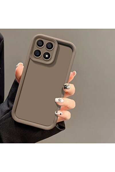 Choice جراب بني اللون لهاتف Honor X7d 4G، مناسب غلاف هاتف Honor 400 الذكي 4G.