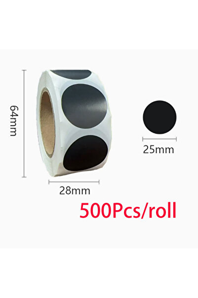 Choice black 500pcs 500Pcs/roll Black Circle Stickers Dot Stickers 1 Inch Rou...