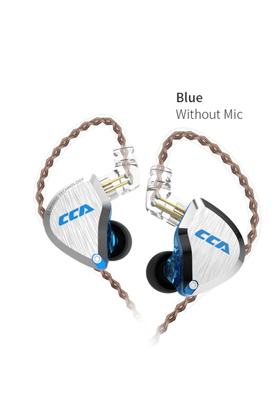 Choice3 C12 Blue No MIC CCA C12 Wired Headphone 5BA+1DD Hybrid Hanging In Ear...