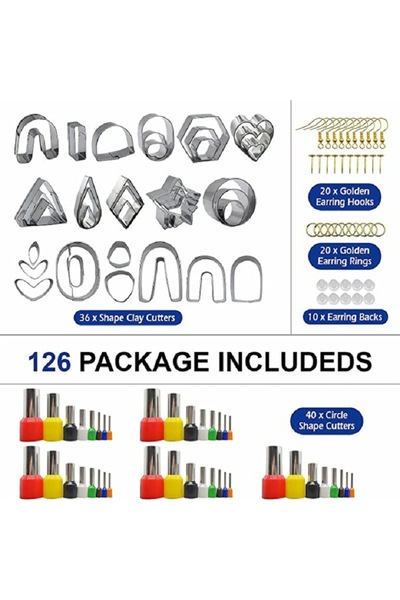 Choice4 126 قطعة BXG، 142 قطعة من قواطع طين البوليمر، قاطع أقراط من الفولاذ ا...