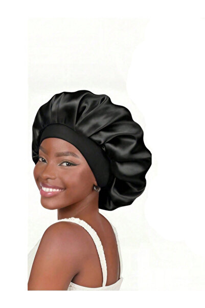 choice2 black 1 silk sleep cap - satin hair bag for curly/natural hair, soft ...