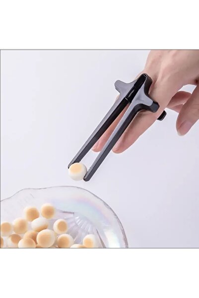 Choice1 عيدان تناول الطعام Lazy Fingers سوداء قطعة واحدة - حامل طعام سهل الاس...