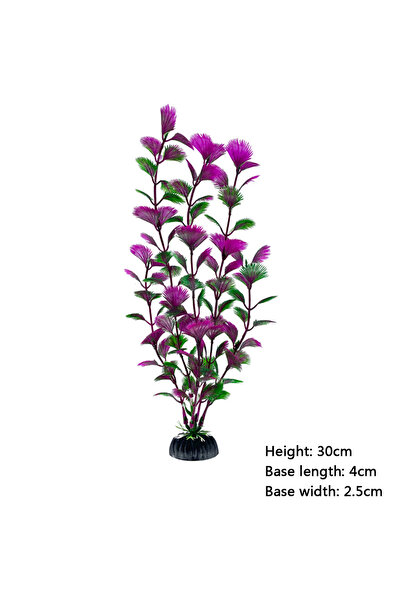 Choice XQ109362-11 قطعة واحدة 30 سم عشب مائي صناعي لتزيين أحواض السمك