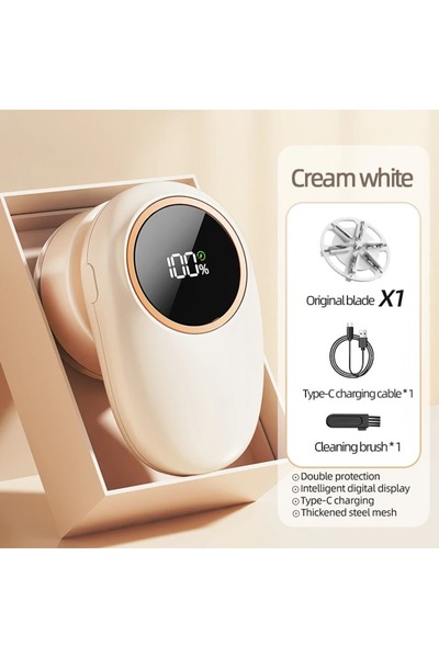 Choice white Portable Fabric Shaver Lint Remover With Digital Display 6-Blade...