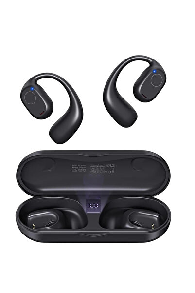 Choice سماعات أذن لاسلكية سوداء من UYUXIO OWS مزودة بشاشة رقمية، توفر 40 ساعة...