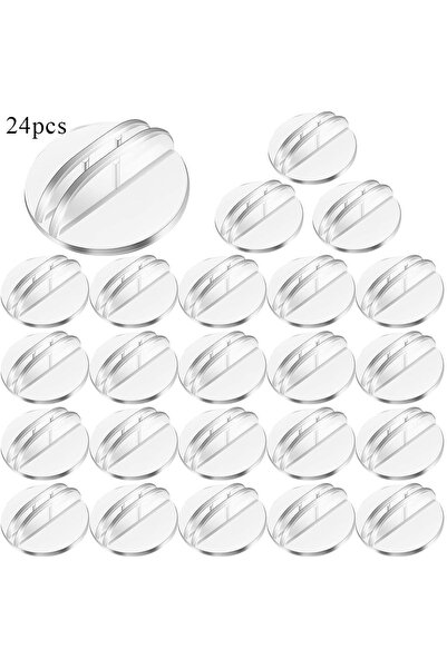 Choice Clear 24pcs/set Mini Card Stands Place Card Holders Clear Miniature Ba...