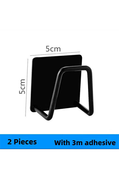 Choice1 2PCS Black Kitchen Sponge Rack Sink, Self-adhesive Sponge Rack Sink,s...