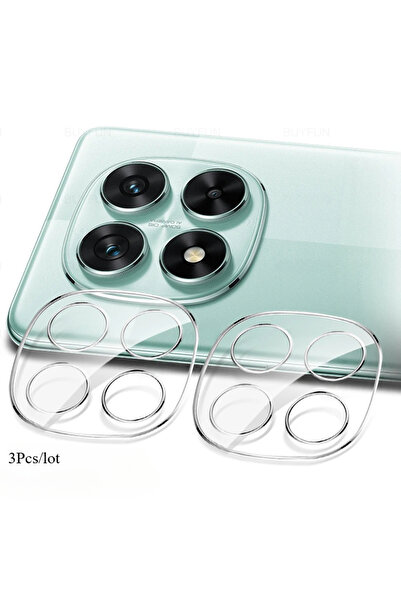 Choice4 3 Pcs POCO X7 3 Pcs Back Rear HD 3D Curved Glass Camera Lens Protecto...