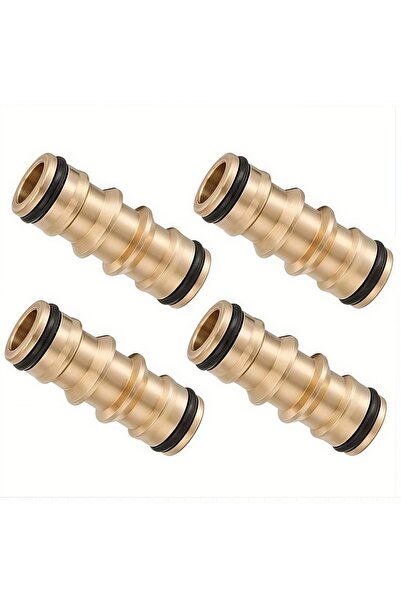 Choice مجموعة من 4 وصلات خرطوم نحاسية مزدوج ذكر - وصلات أنابيب حدائق شديدة ال...