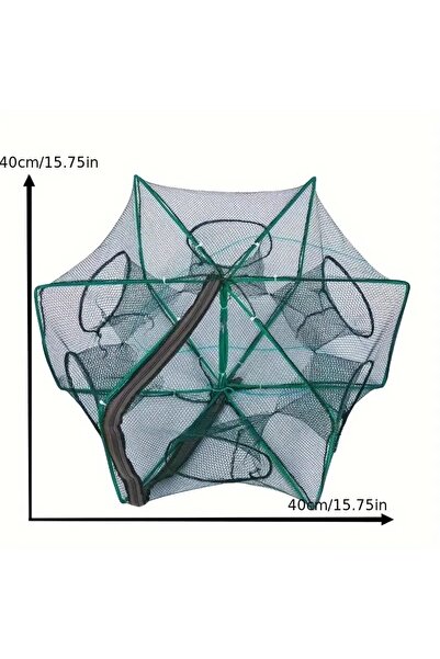 Choice 6 hole diameter 40cm 1pc Foldable Hexagon Fishing Trap Net With 6 Hole...