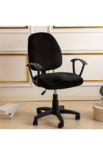 Choice3 1set chair cover A4 Black 2pcs/set Stretch Office Chair Covers Velvet...