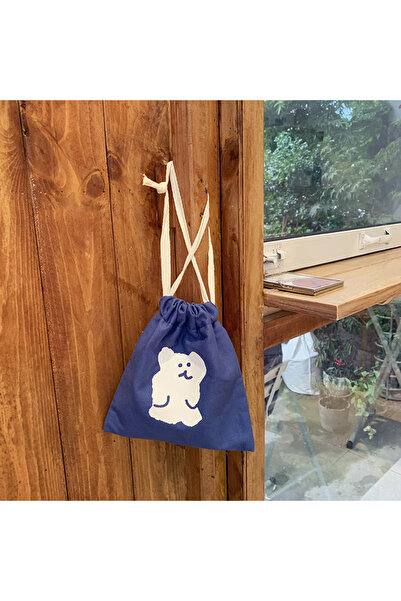 Choice 1PC Blue Drawstring closure storage bag, Japanese and Korean style ins...