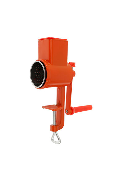 Choice مطحنة حبوب يدوية حمراء اللون مزودة بمشبك تثبيت على الطاولة، مطحنة طعام...