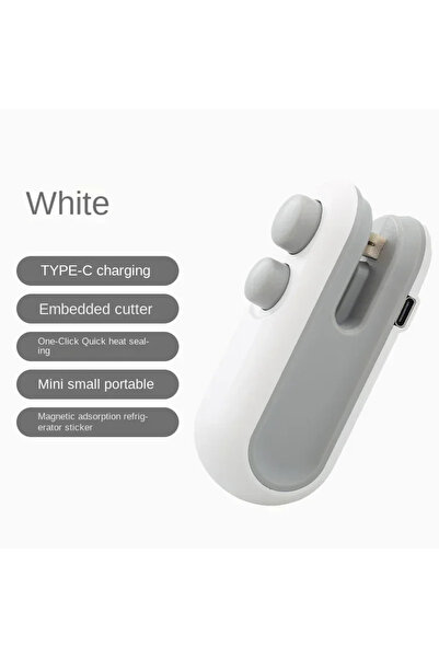 Choice1 1PC Mini Sealer 2 in 1 Sealing Cutting USB-C Rechargeable Bag Sealer ...