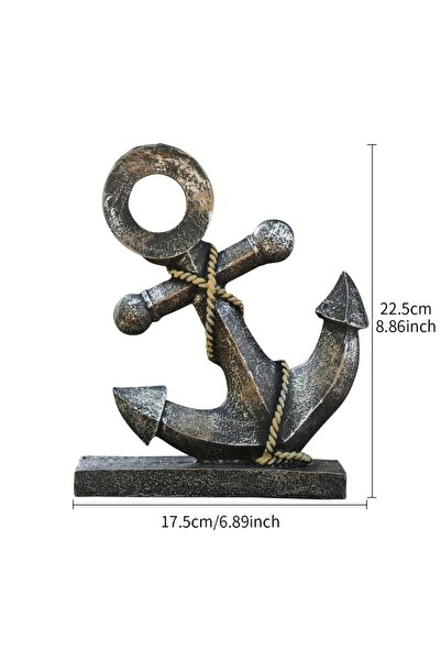 Choice G173 زينة مرساة للملاحة - منحوتة مرساة سفينة، تصميم عصري عتيق إبداعي ر...