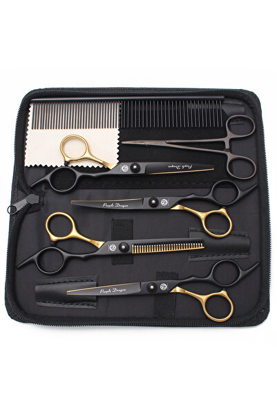 Choice9 Z3001-HeiJin-PYSXCZ Purple Dragon Pet Scissors Set 8" Stainless Dog G...