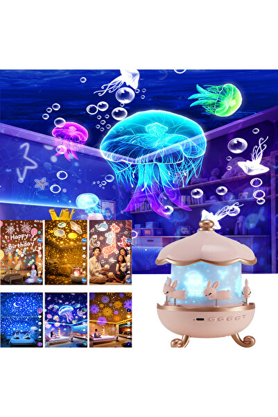 Choice WHITE 1pc Fantasy Projection Light,3 Color mode,6 Sets Patterns,Stars,...