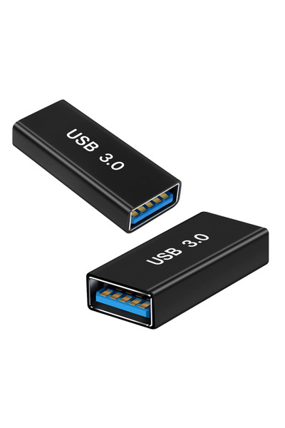Choice1 محول USB أنثى إلى أنثى أسود اللون، قطعتان (عبوة من قطعتين)، موصل USB ...