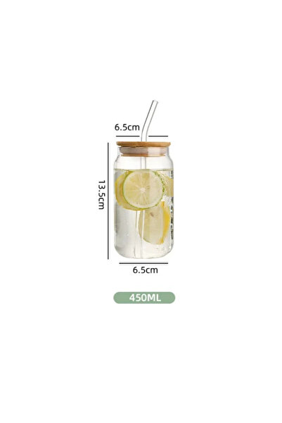 Choice 401-500ml 450ML 450ml/550ml Transparent Glass Cup with Wooden Lid and ...