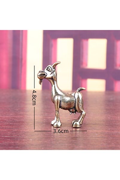 Choice Light Grey Vintage Brass Goat Statue - Intricate Retro Animal Sculptur...