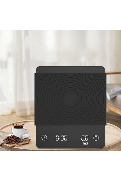 Choice ميزان مطبخ رقمي جديد أسود اللون، سعة 2 كجم، موديل 2026، مزود بمؤقت وشا...