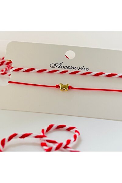 KOALA COMPANY 5 ADET KIRMIZI İP KELEBEK VE MARTENİÇKA BİLEKLİK SETİ 5 KART 10...