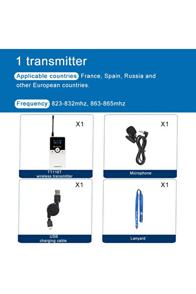 Choice1 جهاز إرسال واحد RETEKESS TT116، نظام مرشد سياحي لاسلكي بسيط للرحلات ا...