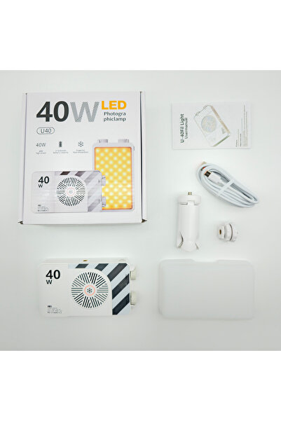 Choice مصباح فيديو U40 قياسي، مصباح كاميرا محمول بقوة 40 واط، مؤشر تجسيد اللو...