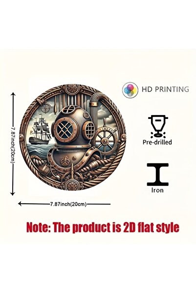 Choice لوحة زخرفية دائرية من الحديد البرونزي العتيق مقاس 20x20 سم من HELLOYOU...