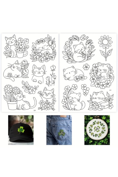 Choice WHITE 2pcs A4 Washable Water-Soluble Self-Adhesive Stabilizer Sheets C...